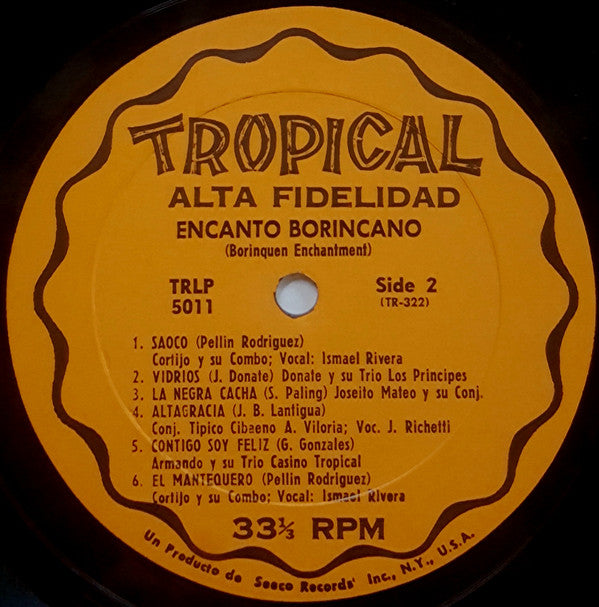 Various - Encanto Borincano Con Cortijo Y Su Combo Y Otros (Vinyl, LP, Compilation, Mono) Very Good (VG) / Very Good (VG)