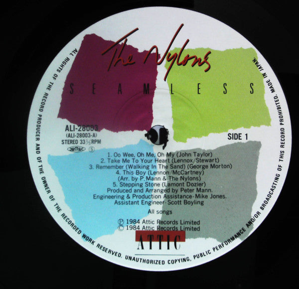 The Nylons - Seamless (Vinyl, LP) Very Good Plus (VG+) / Very Good (VG)