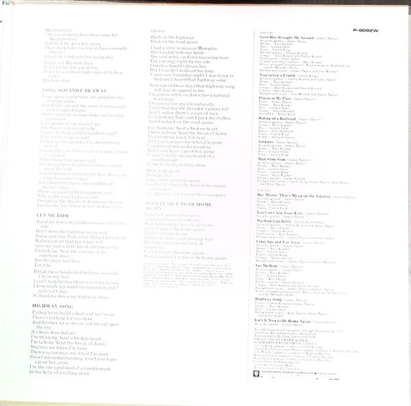 James Taylor (2) - Mud Slide Slim And The Blue Horizon (Vinyl, LP, Album, Reissue) Very Good (VG) / Good Plus (G+)