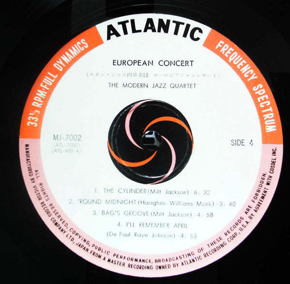 The Modern Jazz Quartet - European Concert (2xVinyl, LP, Album, Mono) Very Good Plus (VG+) / Very Good (VG)