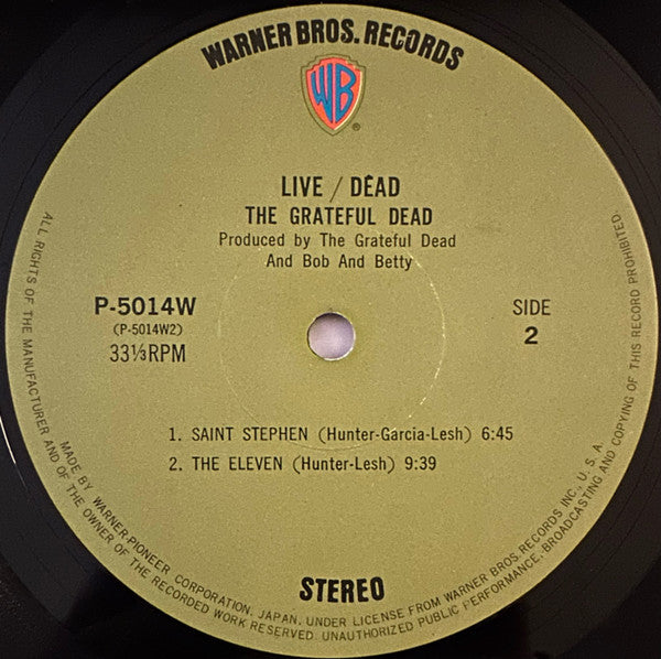 The Grateful Dead - Live Dead (2xVinyl, LP, Album, Reissue) Very Good (VG) / Good Plus (G+)