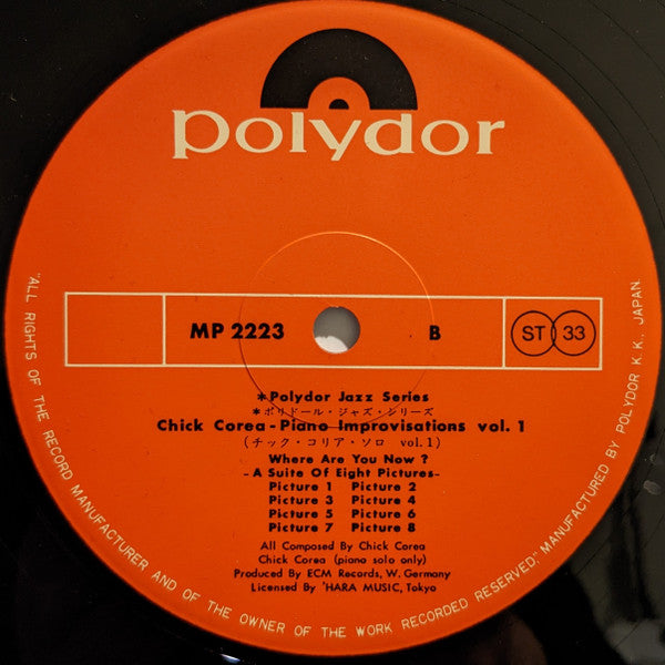 Chick Corea - Piano Improvisations Vol. 1 (Vinyl, LP, Album)