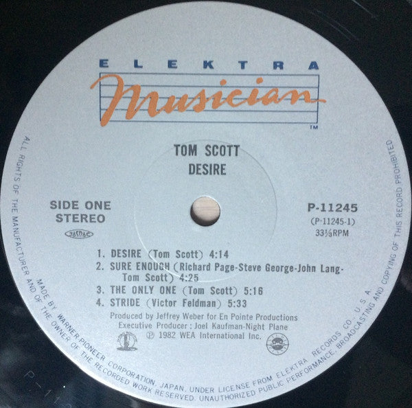 Tom Scott - Desire (Vinyl, LP, Album) Very Good Plus (VG+) / Very Good Plus (VG+)