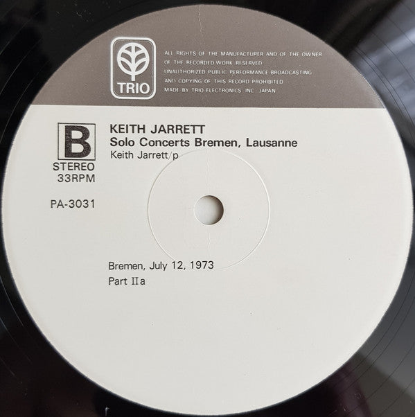Keith Jarrett - Solo Concerts: Bremen / Lausanne (3xVinyl, Box Set, LP, Album, Promo) Very Good Plus (VG+) / Very Good Plus (VG+)