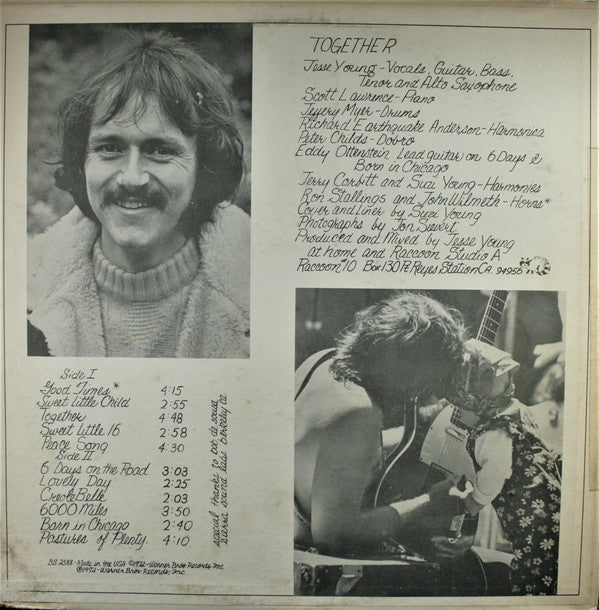 Jesse Colin Young - Together (Vinyl, LP, Album, Stereo) Very Good (VG) / Very Good Plus (VG+)