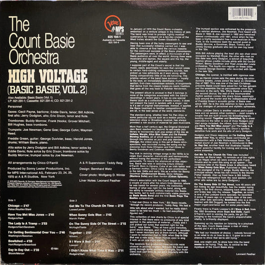 Count Basie Orchestra - High Voltage (Basic Basie, Vol. 2) (Vinyl, LP, Reissue, Stereo) Near Mint (NM or M-) / Very Good Plus (VG+)