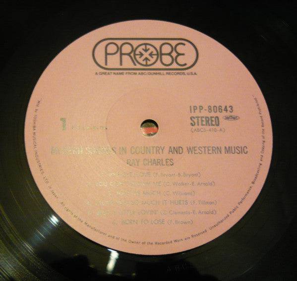 Ray Charles - Modern Sounds In Country And Western Music (Vinyl, LP, Album, Reissue, Stereo) Very Good (VG) / Very Good (VG)