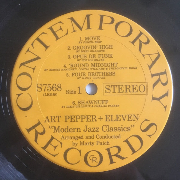 Art Pepper - Art Pepper + Eleven (Modern Jazz Classics) (Vinyl, LP, Stereo) Very Good (VG) / Very Good (VG)