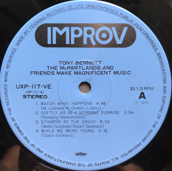Tony Bennett - Tony Bennett/The McPartlands And Friends Make Magnificent Music (Vinyl, LP, Album, Stereo) Very Good Plus (VG+) / Very Good Plus (VG+)
