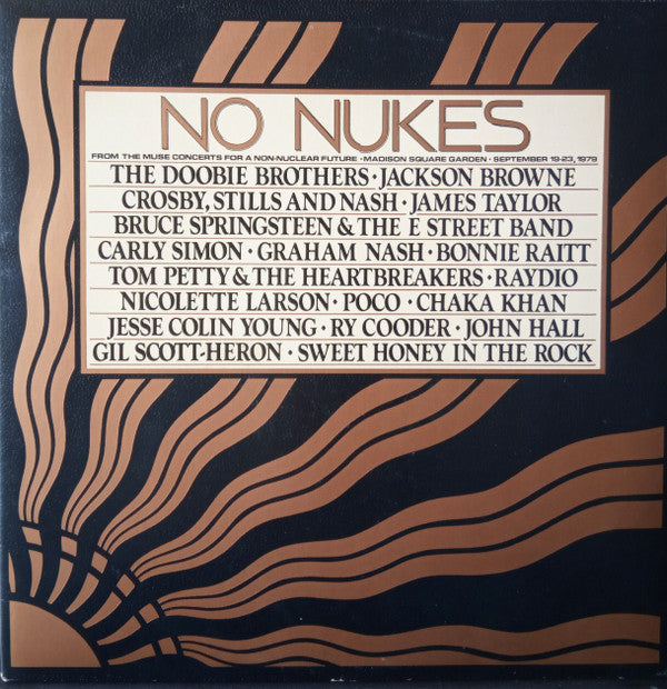 Various - No Nukes - From The Muse Concerts For A Non-Nuclear Future - Madison Square Garden - September 19-23, 1979 (3xVinyl, LP, Album) Very Good (VG) / Very Good (VG)