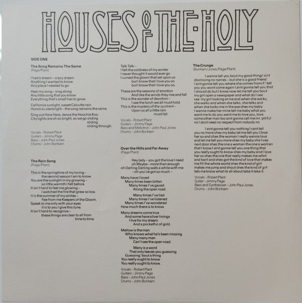 Led Zeppelin - Houses Of The Holy (Vinyl, LP, Album, Reissue)