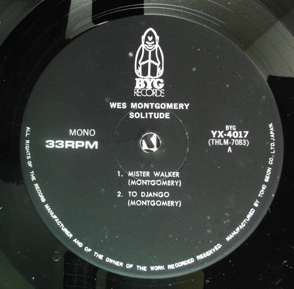 Wes Montgomery - Solitude (2xVinyl, LP, Album, Mono) Very Good (VG) / Good Plus (G+)