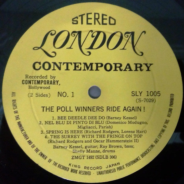 Barney Kessel - The Poll Winners Ride Again! (Vinyl, LP, Album, Stereo) Very Good (VG) / Very Good (VG)