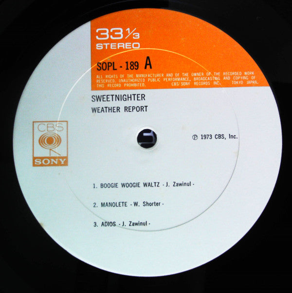 Weather Report - Sweetnighter (Vinyl, LP, Album)