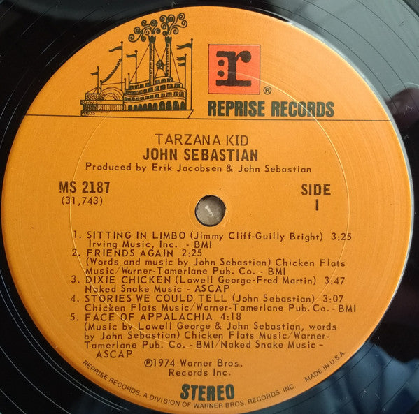 John Sebastian - Tarzana Kid (Vinyl, LP, Album, Stereo) Very Good Plus (VG+) / Good Plus (G+)