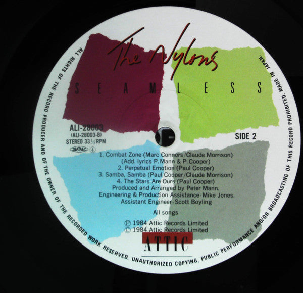 The Nylons - Seamless (Vinyl, LP) Very Good Plus (VG+) / Very Good (VG)