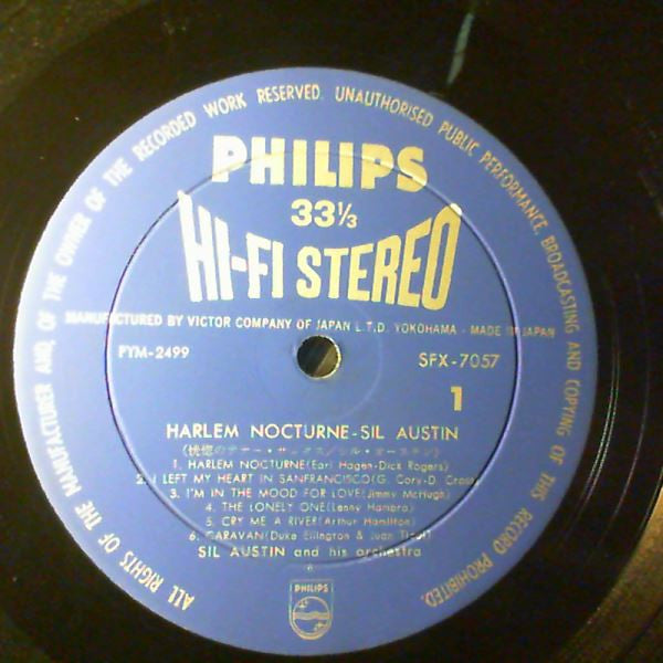Sil Austin - Harlem Nocturne (Vinyl, LP, Compilation, Stereo) Very Good Plus (VG+) / Very Good (VG)