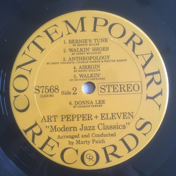 Art Pepper - Art Pepper + Eleven (Modern Jazz Classics) (Vinyl, LP, Stereo) Very Good (VG) / Very Good (VG)
