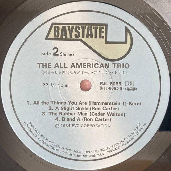 Cedar Walton - The All American Trio (Vinyl, LP, Album) Very Good Plus (VG+) / Very Good (VG)