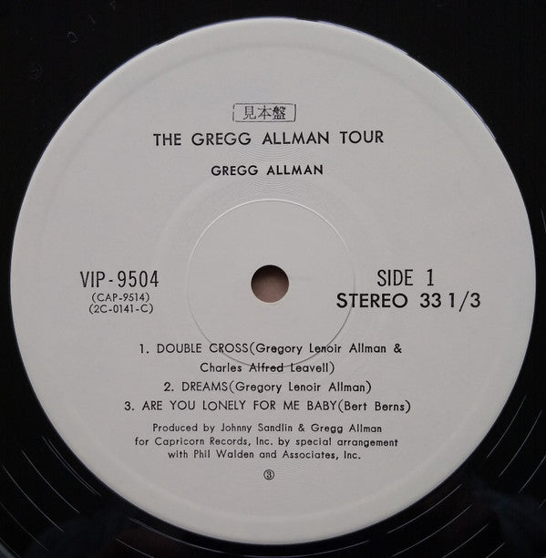 Gregg Allman - The Gregg Allman Tour (2xVinyl, LP, Album, Promo) Very Good Plus (VG+) / Very Good (VG)
