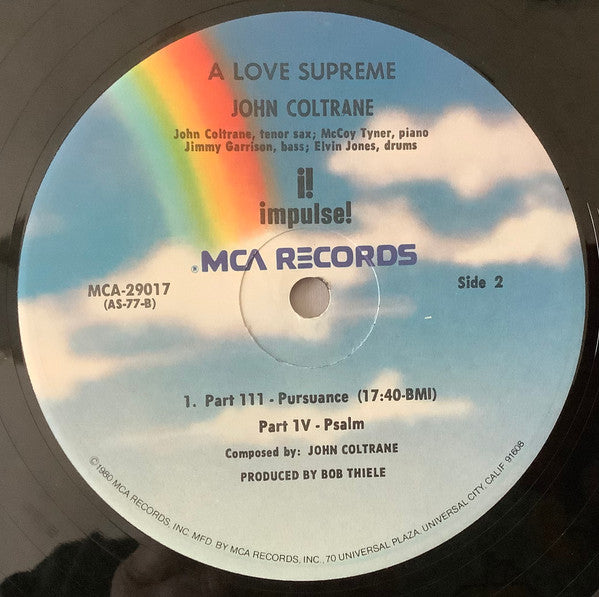 John Coltrane - A Love Supreme (Vinyl, LP, Album, Reissue, Stereo) Very Good (VG) / Very Good (VG)