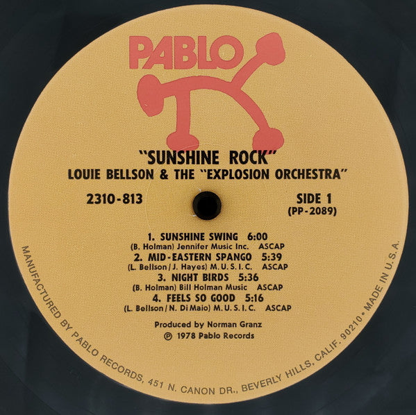 The Louie Bellson Drum Explosion - Sunshine Rock (Vinyl, LP, Album) Very Good (VG) / Very Good (VG)