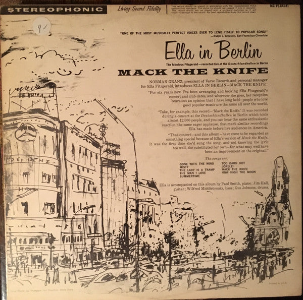 Ella Fitzgerald - Mack The Knife - Ella In Berlin (Vinyl, LP, Album, Repress, Stereo) Very Good (VG) / Very Good (VG)