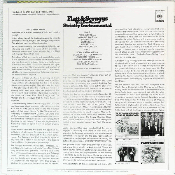 Flatt & Scruggs - Strictly Instrumental (Vinyl, LP, Album, Reissue,...