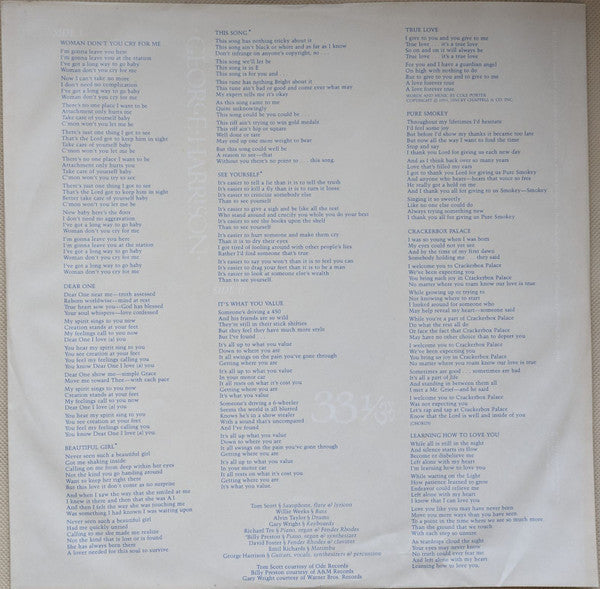 George Harrison - Thirty Three & 1/3 = 33 & 1/3 (Vinyl, LP, Album, Promo, Stereo) Very Good Plus (VG+) / Very Good (VG)