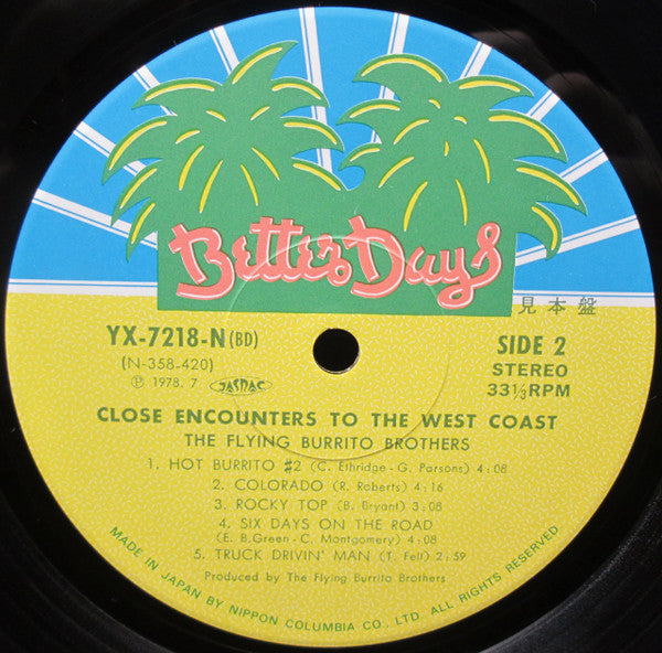 The Flying Burrito Bros - Close Encounters To The West Coast (Vinyl, LP, Album, Promo, Stereo) Very Good (VG) / Good (G)