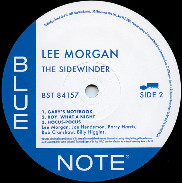 Lee Morgan - The Sidewinder (Vinyl, LP, Album, Reissue, Stereo) Very Good Plus (VG+) / Very Good Plus (VG+)