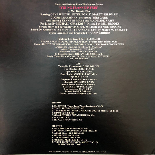 John Morris - Dialogue & Music From Original Soundtrack Of "Young Frankenstein" (Vinyl, LP, Album) Near Mint (NM or M-) / Very Good (VG)
