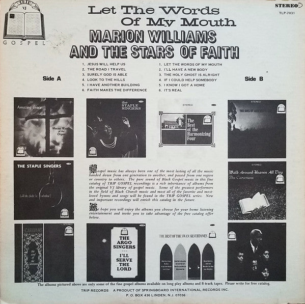 Marion Williams - Let The Words Of My Mouth (Vinyl, LP, Album, Reissue) Very Good (VG) / Fair (F)