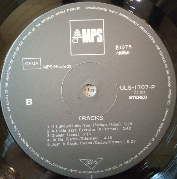 Oscar Peterson - Tracks - Oscar Peterson Piano Solo (Vinyl, LP, Album, Reissue) Very Good (VG) / Very Good (VG)