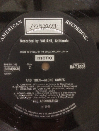 The Association (2) - And Then...Along Comes The Association (Vinyl, LP, Album, Mono) Good Plus (G+) / Very Good (VG)