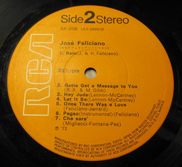 José Feliciano - Feliciano (Vinyl, LP, Compilation, Stereo) Very Good Plus (VG+) / Very Good Plus (VG+)