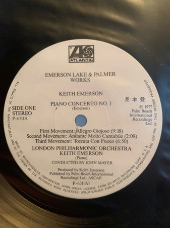 Emerson, Lake & Palmer - Works (Volume 1) (2xVinyl, LP, Album, Promo, Stereo) Near Mint (NM or M-) / Very Good (VG)