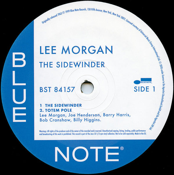 Lee Morgan - The Sidewinder (Vinyl, LP, Album, Reissue, Stereo) Very Good Plus (VG+) / Very Good Plus (VG+)