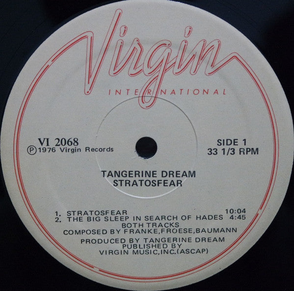 Tangerine Dream - Stratosfear (Vinyl, LP, Album, Reissue) Very Good (VG) / Very Good (VG)
