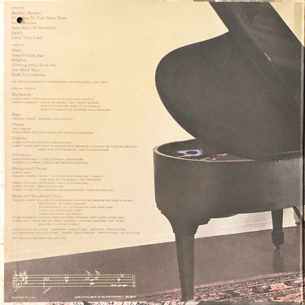 Carole King - Music (Vinyl, LP, Album, Promo) Good Plus (G+) / Good Plus (G+)