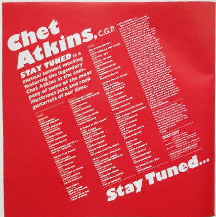 Chet Atkins - Stay Tuned (Vinyl, LP, Album) Very Good Plus (VG+) / Very Good Plus (VG+)