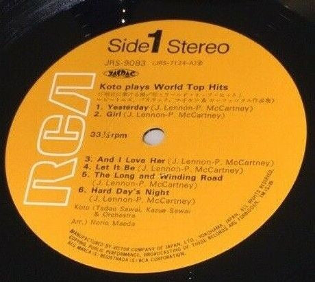 Tadao Sawai - Koto Plays World Top Hits (2xVinyl, LP) Good Plus (G+) / Good Plus (G+)