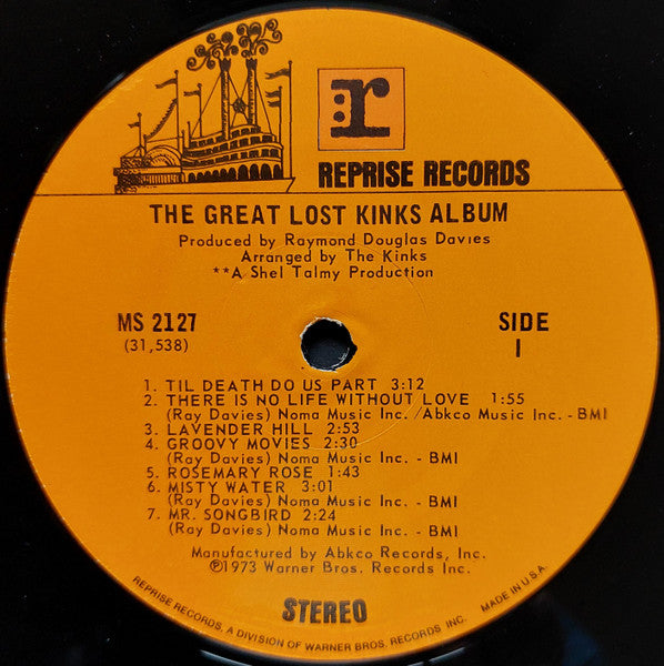 The Kinks - The Great Lost Kinks Album (Vinyl, LP, Album, Stereo, Mono) Very Good Plus (VG+) / Very Good Plus (VG+)