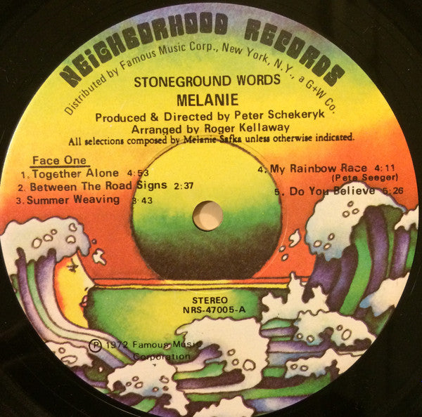 Melanie (2) - Stoneground Words (Vinyl, LP, Album, Stereo) Very Good (VG) / Very Good (VG)