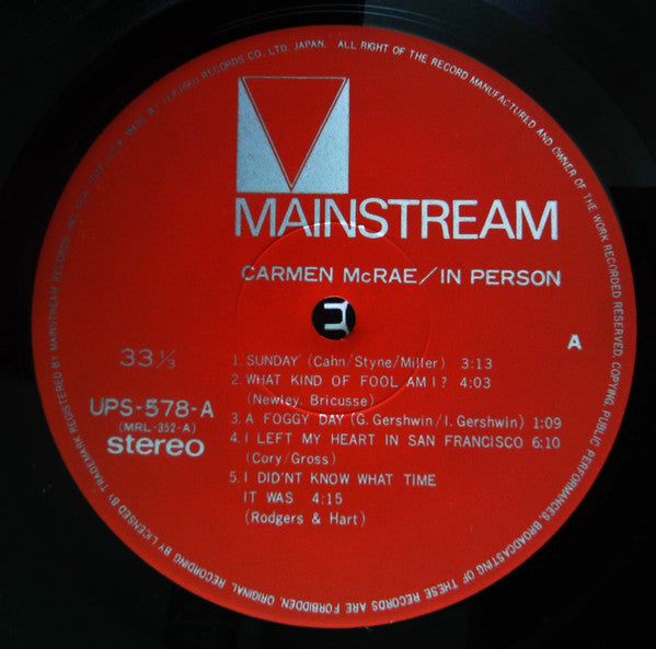 Carmen McRae - Live At Sugar Hill San Francisco (Vinyl, LP, Album, ...