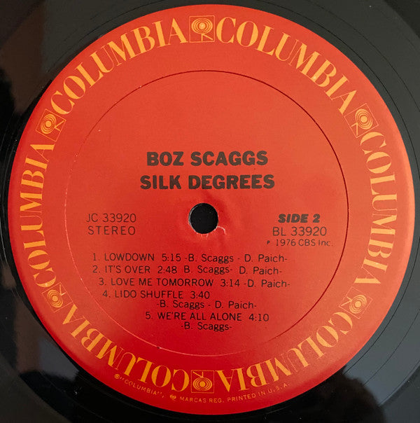 Boz Scaggs - Silk Degrees (Vinyl, LP, Album, Reissue, Stereo) Very Good (VG) / Very Good Plus (VG+)