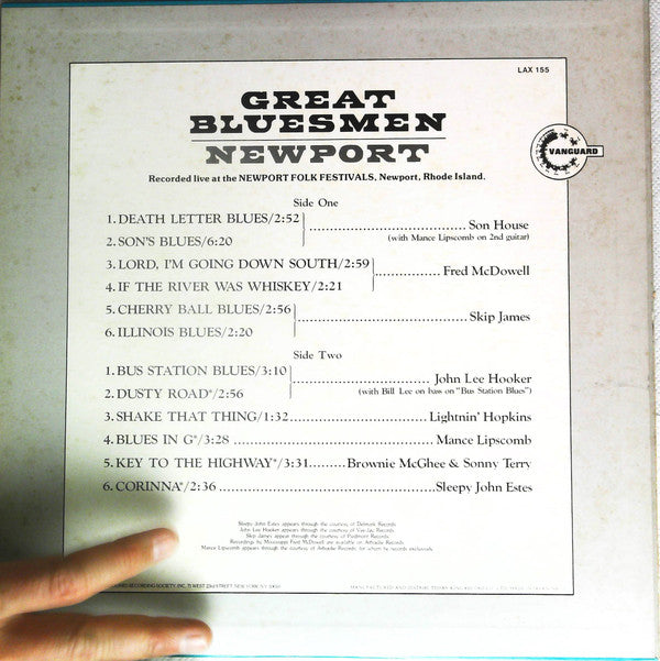 Various - Great Bluesmen Newport (Vinyl, LP, Compilation, Stereo)