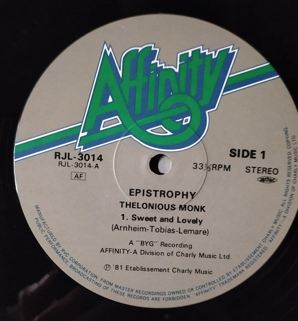 Thelonious Monk - Epistrophy (Vinyl, LP, Album, Reissue, Stereo) Very Good (VG) / Very Good Plus (VG+)
