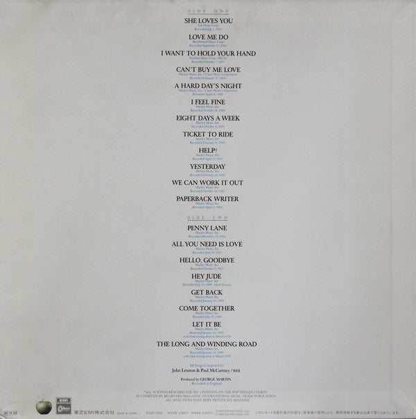 The Beatles - 20 Greatest Hits (Vinyl, LP, Compilation, Stereo, Mono) Near Mint (NM or M-) / Near Mint (NM or M-)