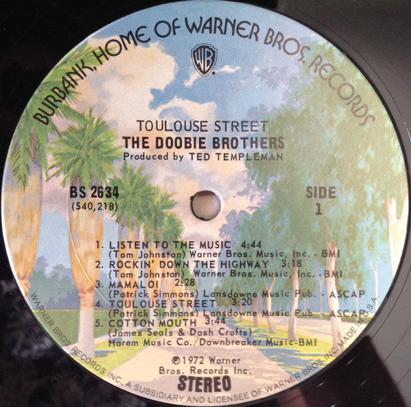 The Doobie Brothers - Toulouse Street (Vinyl, LP, Album, Reissue, Stereo) Very Good (VG) / Very Good Plus (VG+)